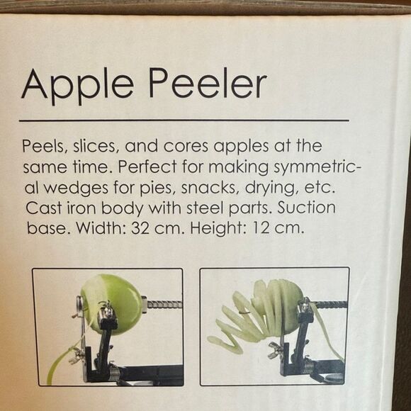 Coline Red Apple Peeler with suction base and cast iron body - Picture 4 of 6